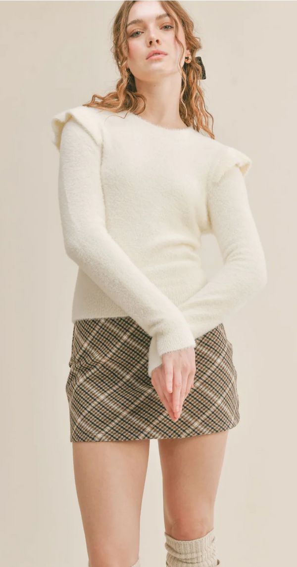 Abigail Ruffle Trim Sweater